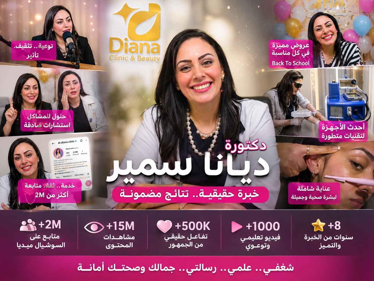 Diana Clinics — real follower growth proof